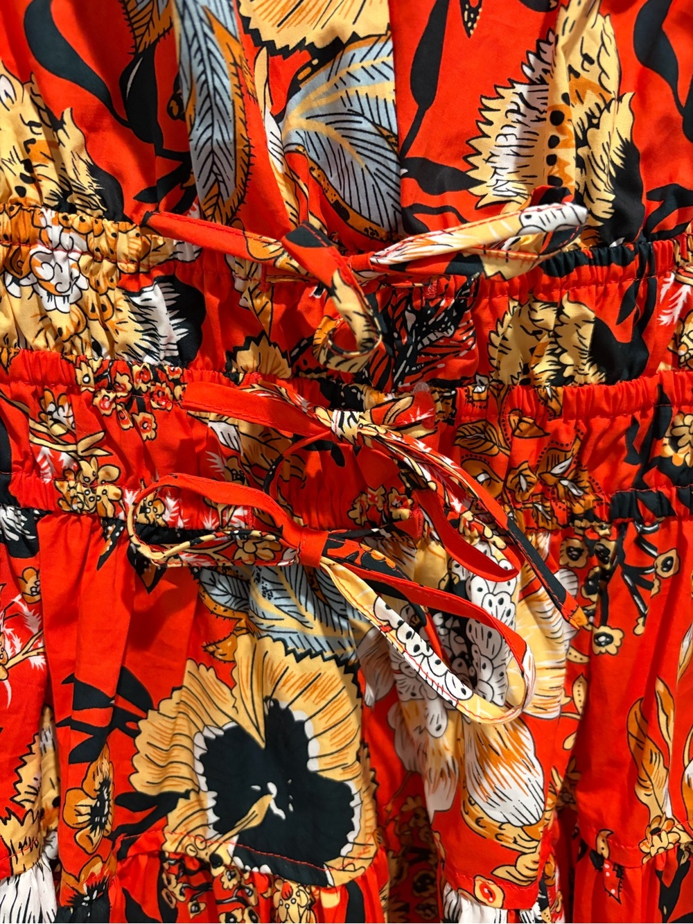 NWT Nicole Miller New York Orange Floral Dress Size Small - Picture 3 of 6